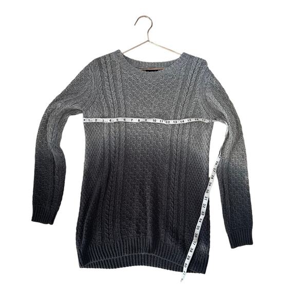Topshop knit gray ombre dip dye sweater Sz 8 - Picture 6 of 8